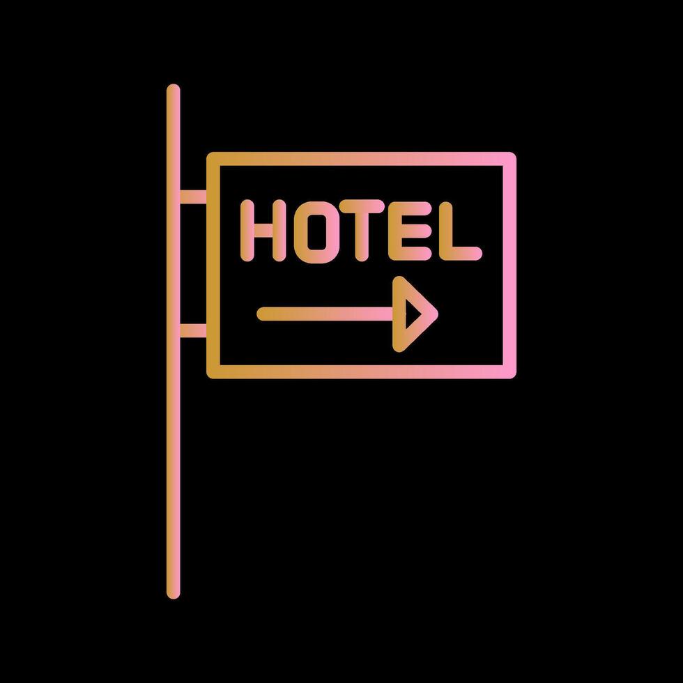 icono de vector de signo de hotel