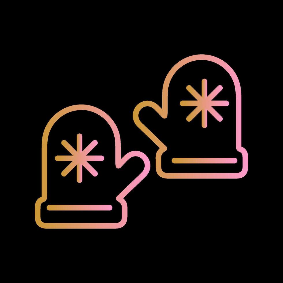 Winter Gloves Vector Icon