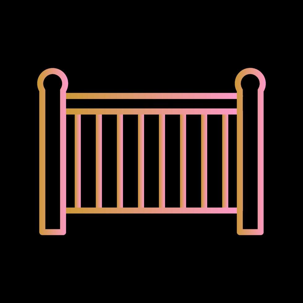 Baby Cot Vector Icon