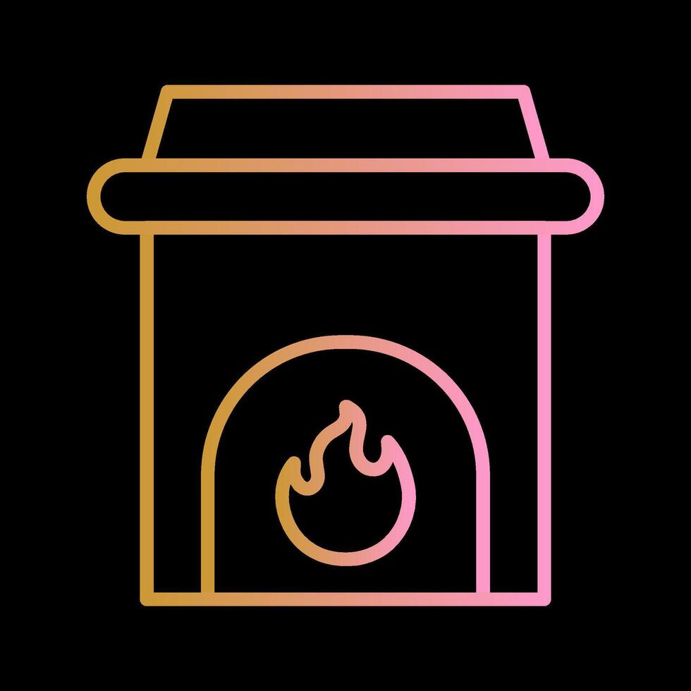Fireplace Vector Icon