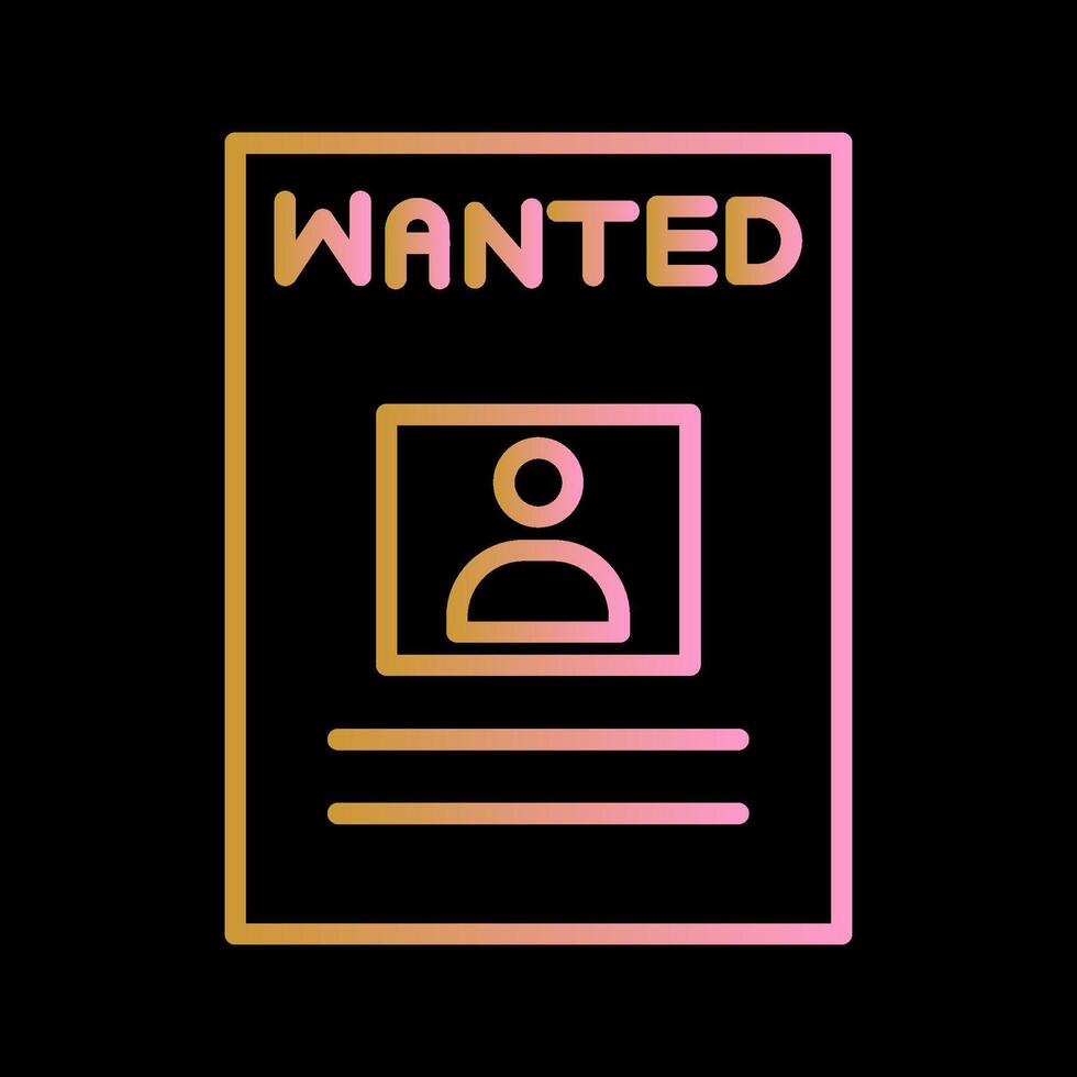 Wanted Poster Vector Icon