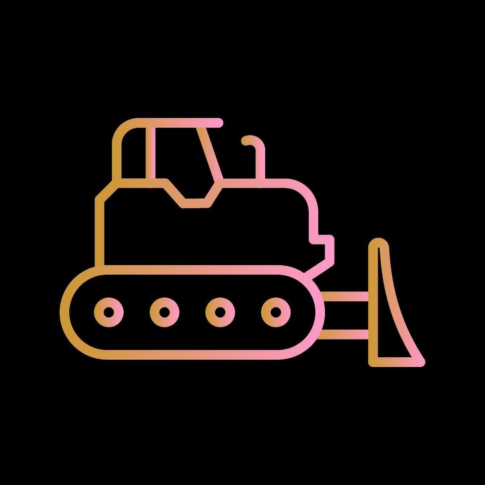 Bulldozer Vector Icon