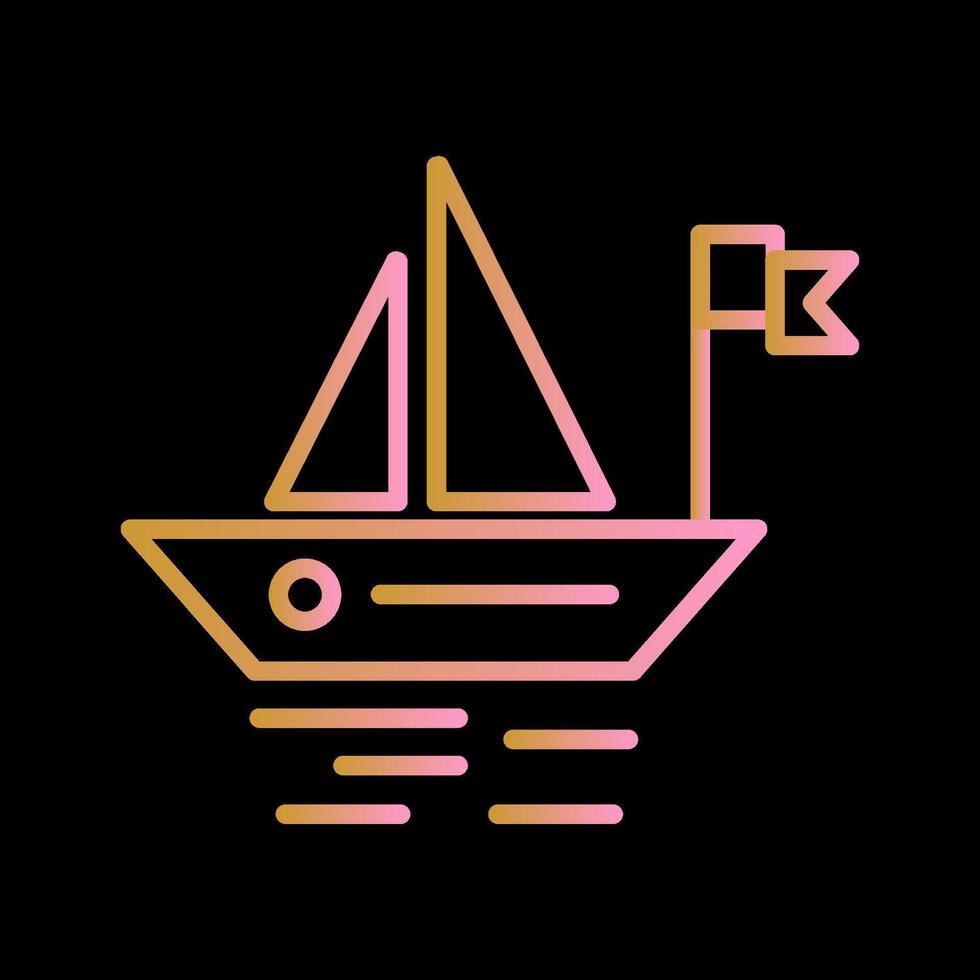 Small Boat Vector Icon