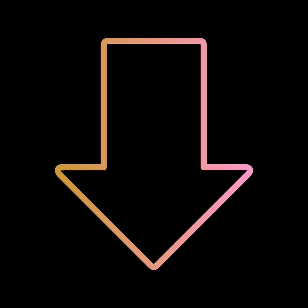 Down Vector Icon