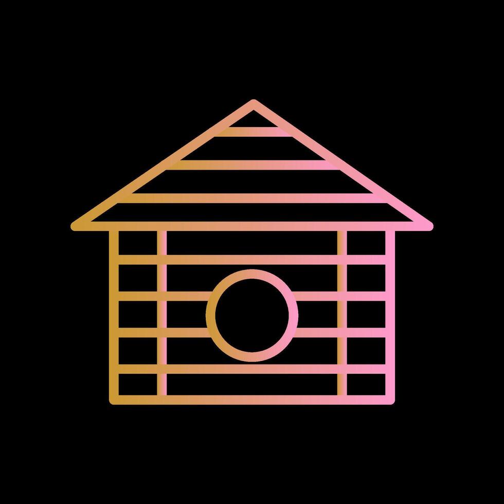 Wood Cabin Vector Icon