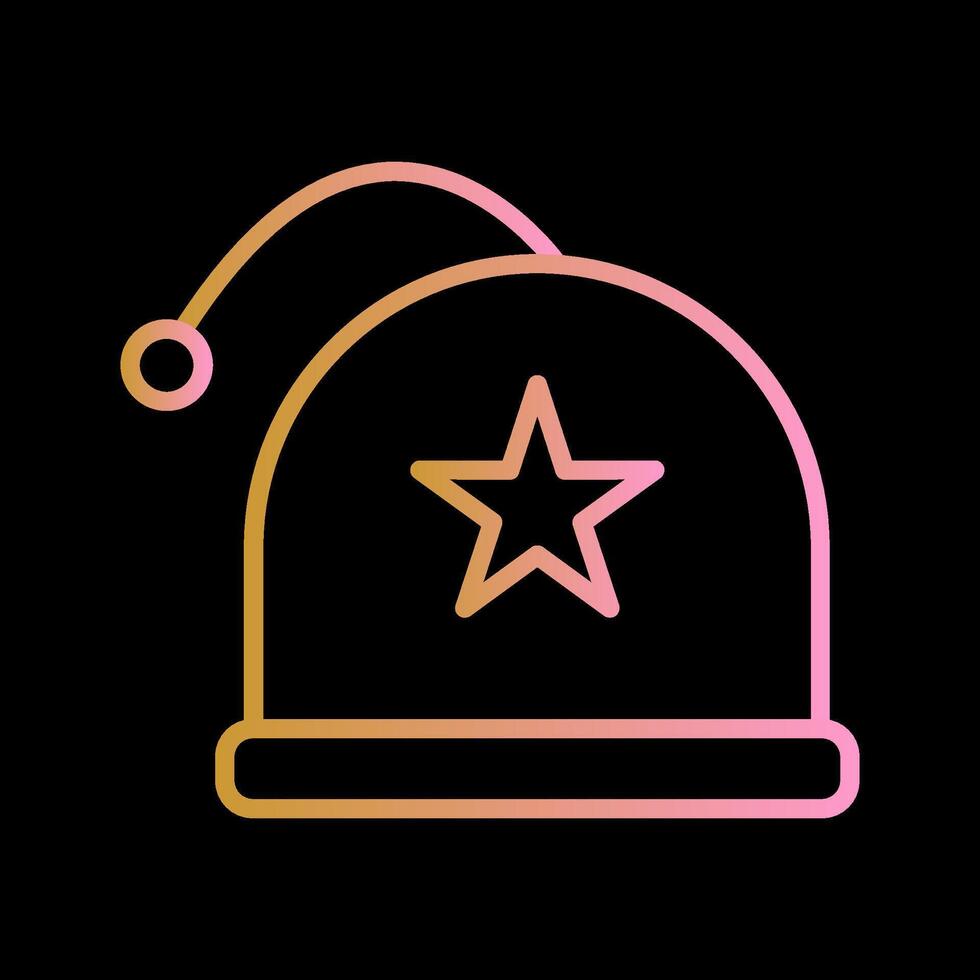 icono de vector de gorro de navidad