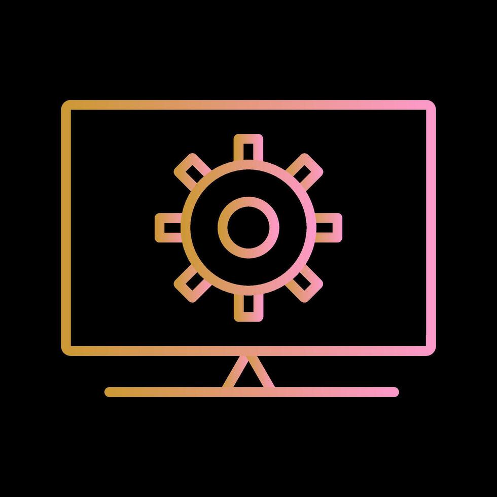 Computer Settings Vector Icon