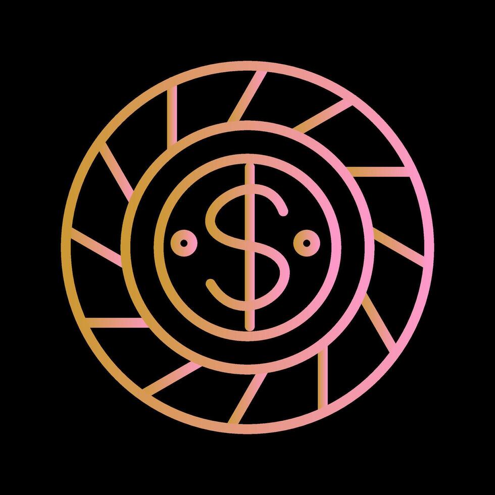 Dollar Chip Vector Icon