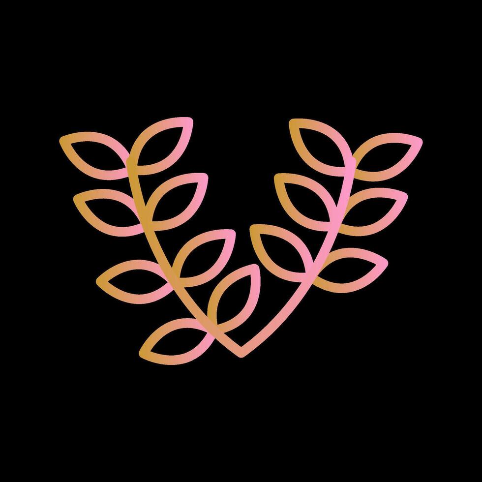 Leaves Wreath Vector Icon