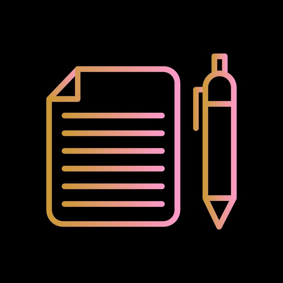 Documents and Pen Vector Icon