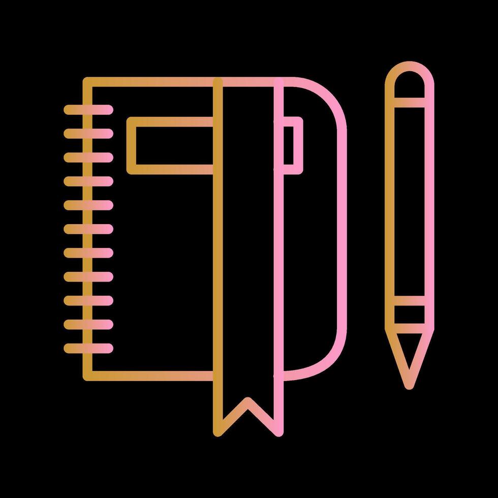 Pencil and Book Vector Icon