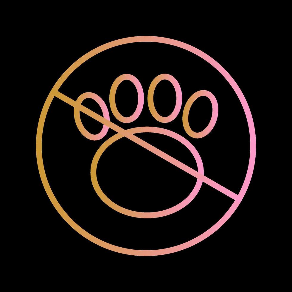 No Pets Vector Icon
