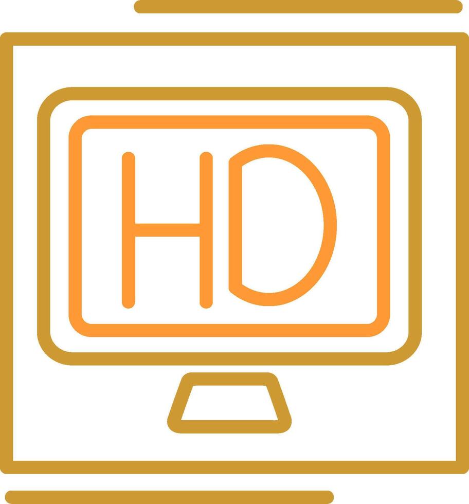 hd calidad vector icono