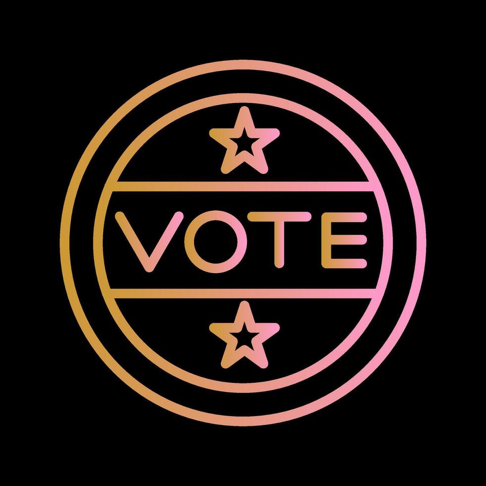 Vote Sticker Vector Icon