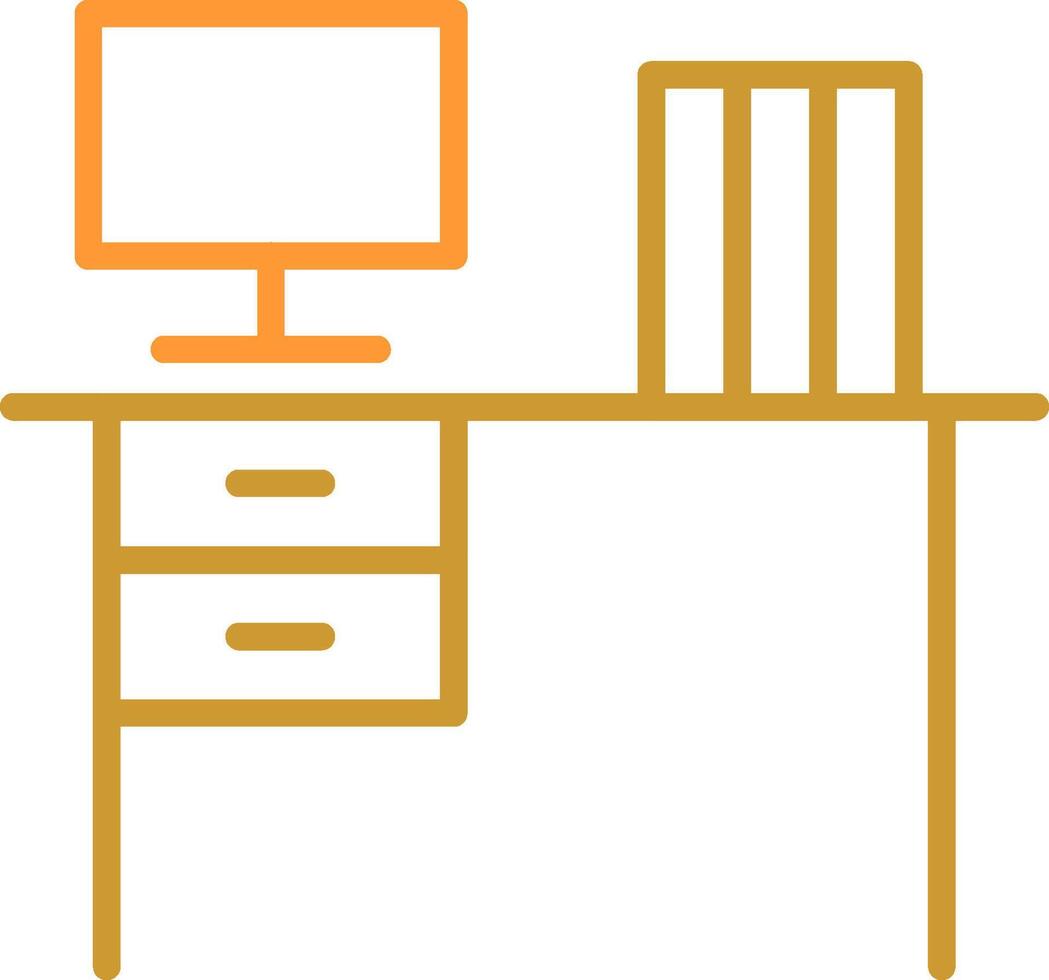 Office Desk Vector Icon