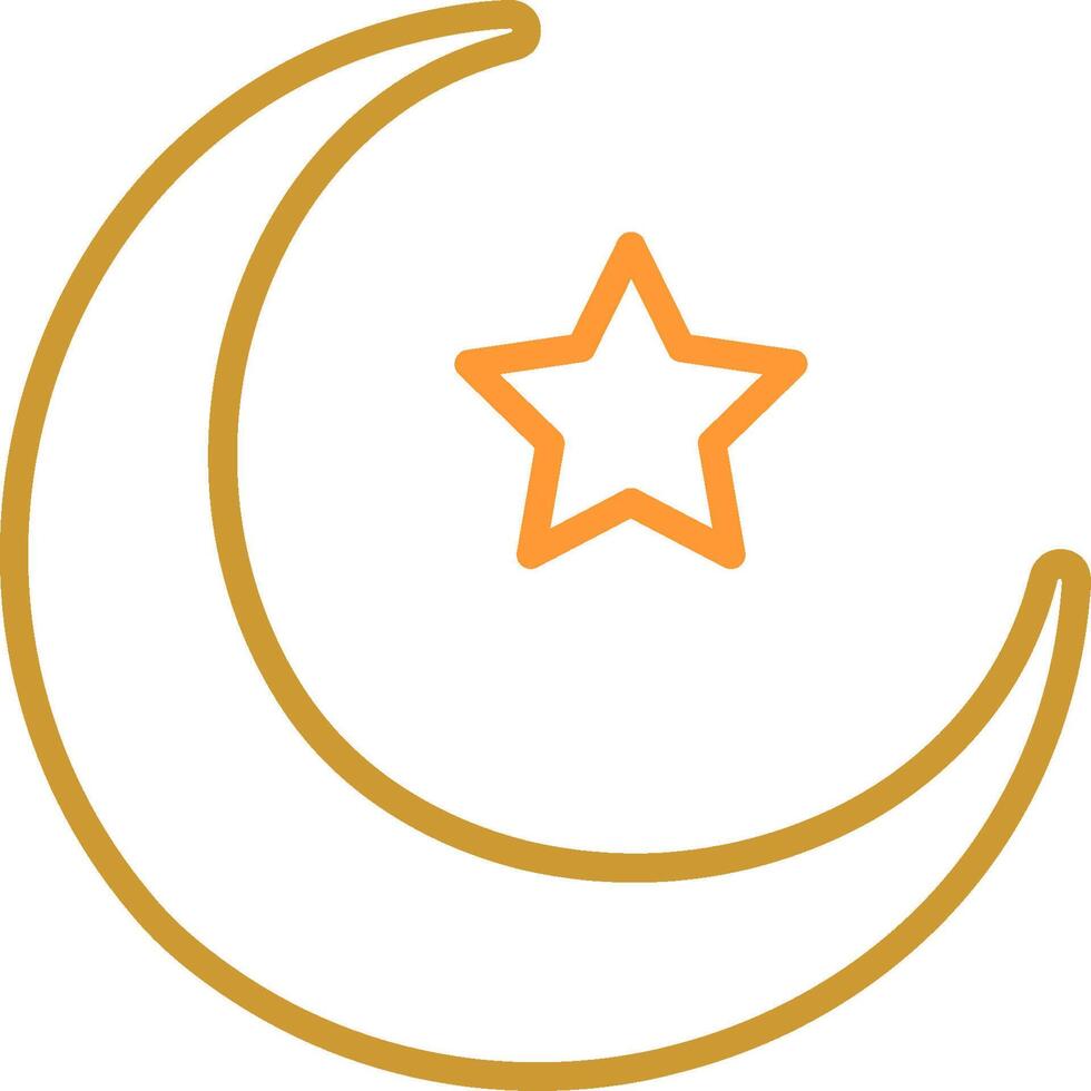 Moon and Star Vector Icon