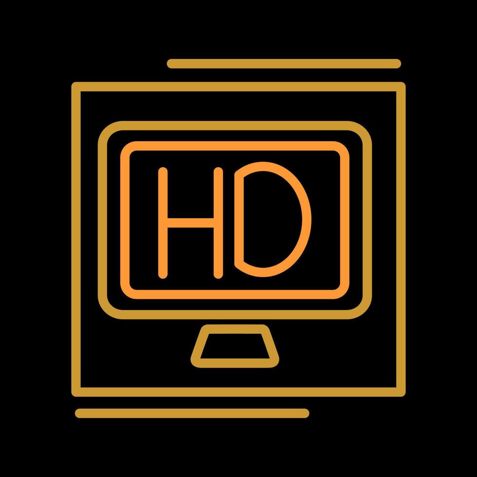 hd calidad vector icono