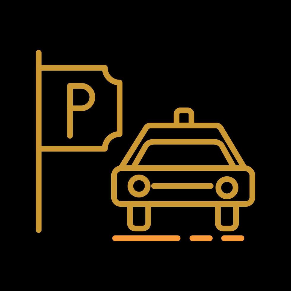 icono de vector de parada de taxi