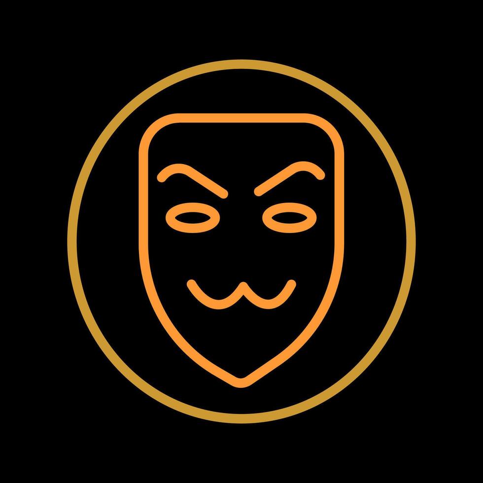 icono de vector de máscara de hacker