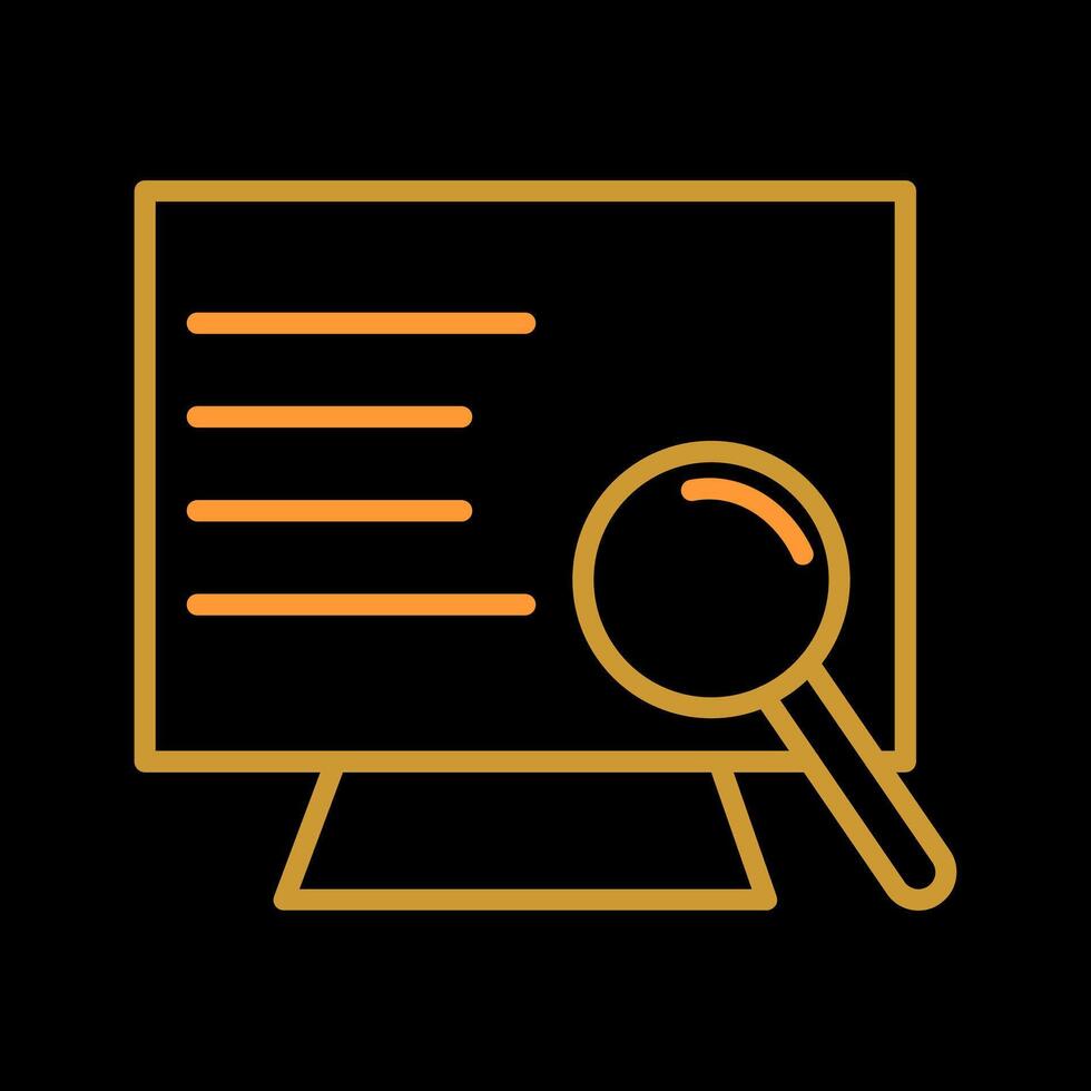 Computer Search Vector Icon