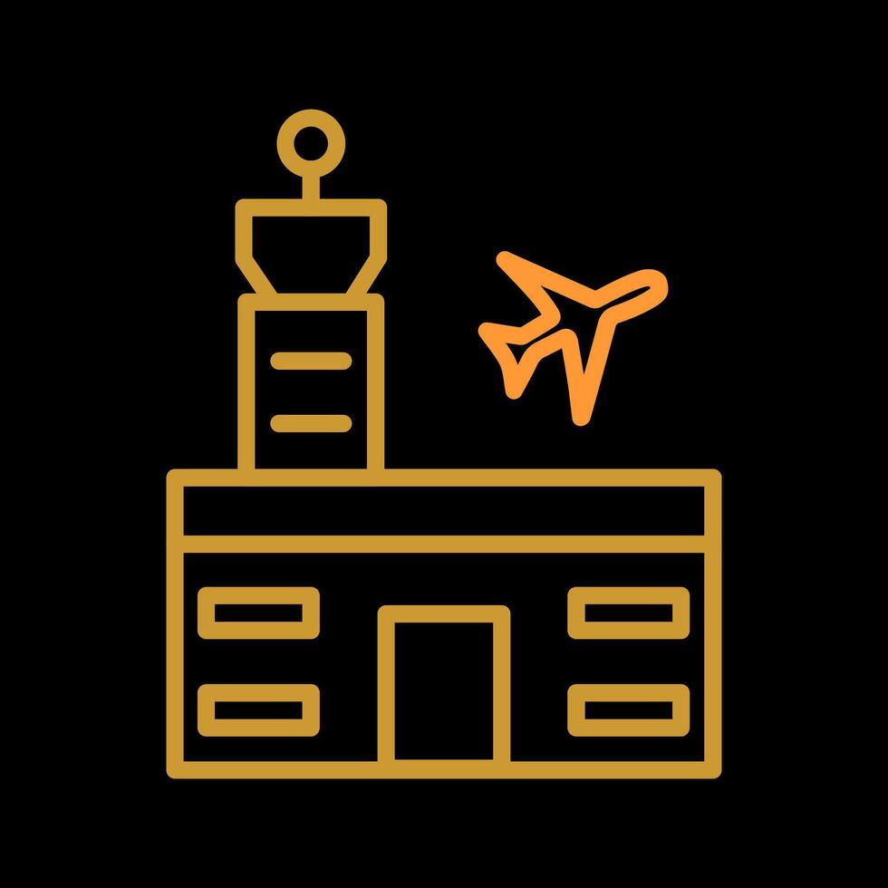 icono de vector de edificio de aeropuerto