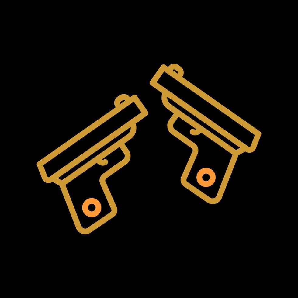 Two Guns Vector Icon