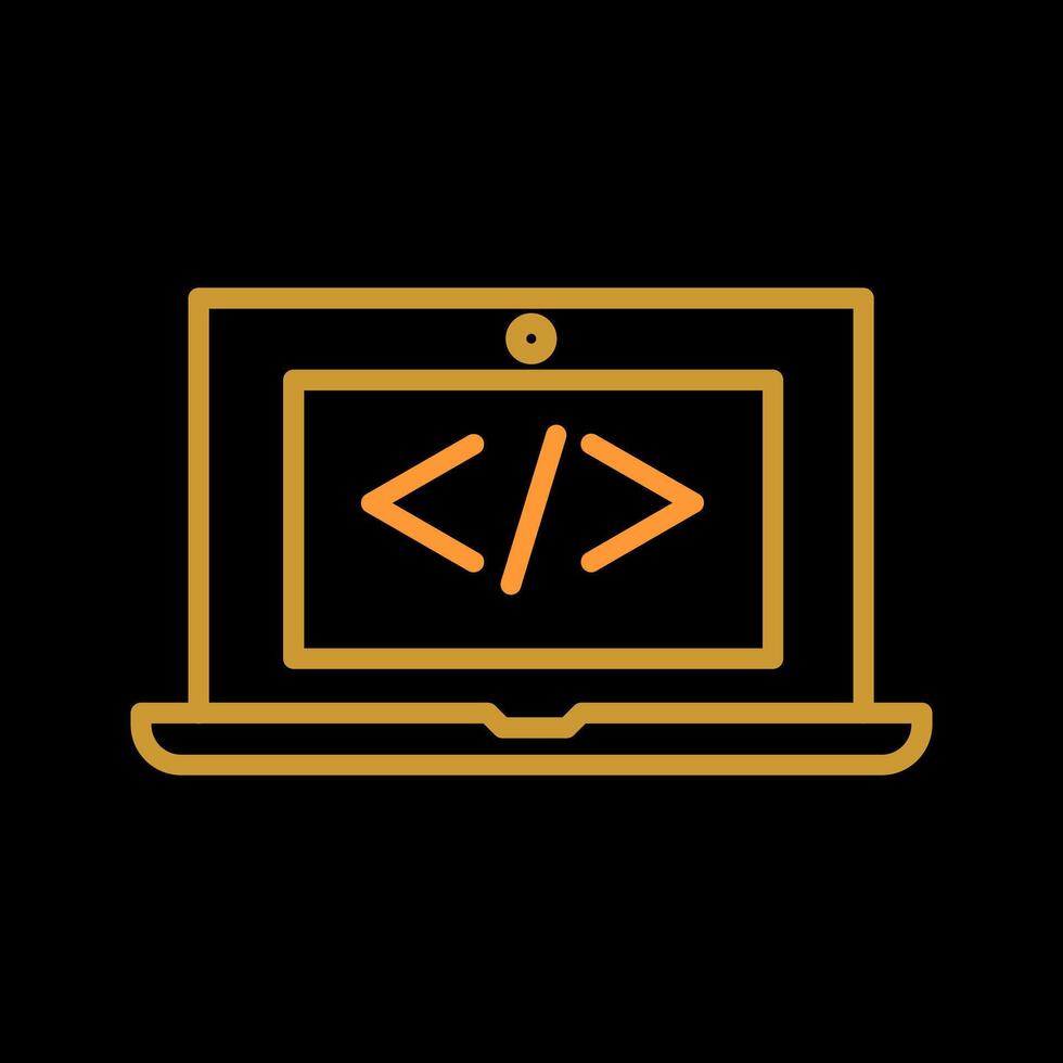 codificación computadora vector icono