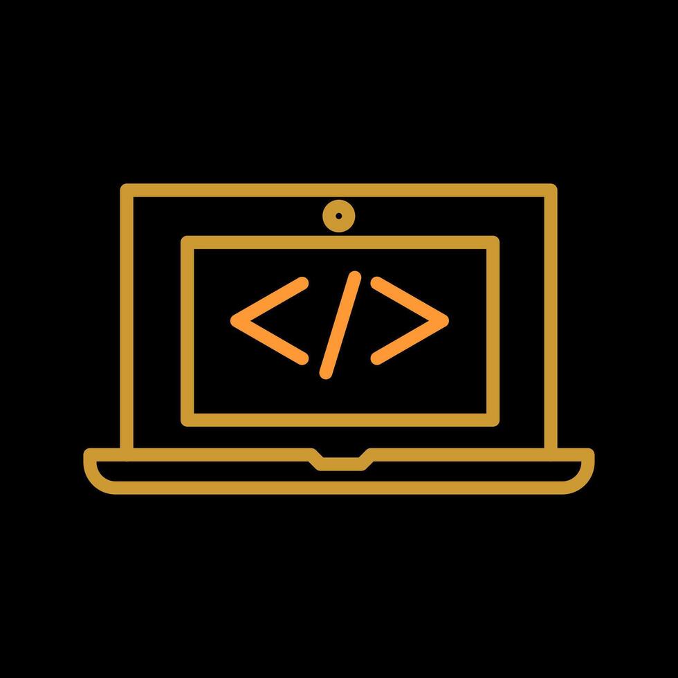 Coding Computer Vector Icon
