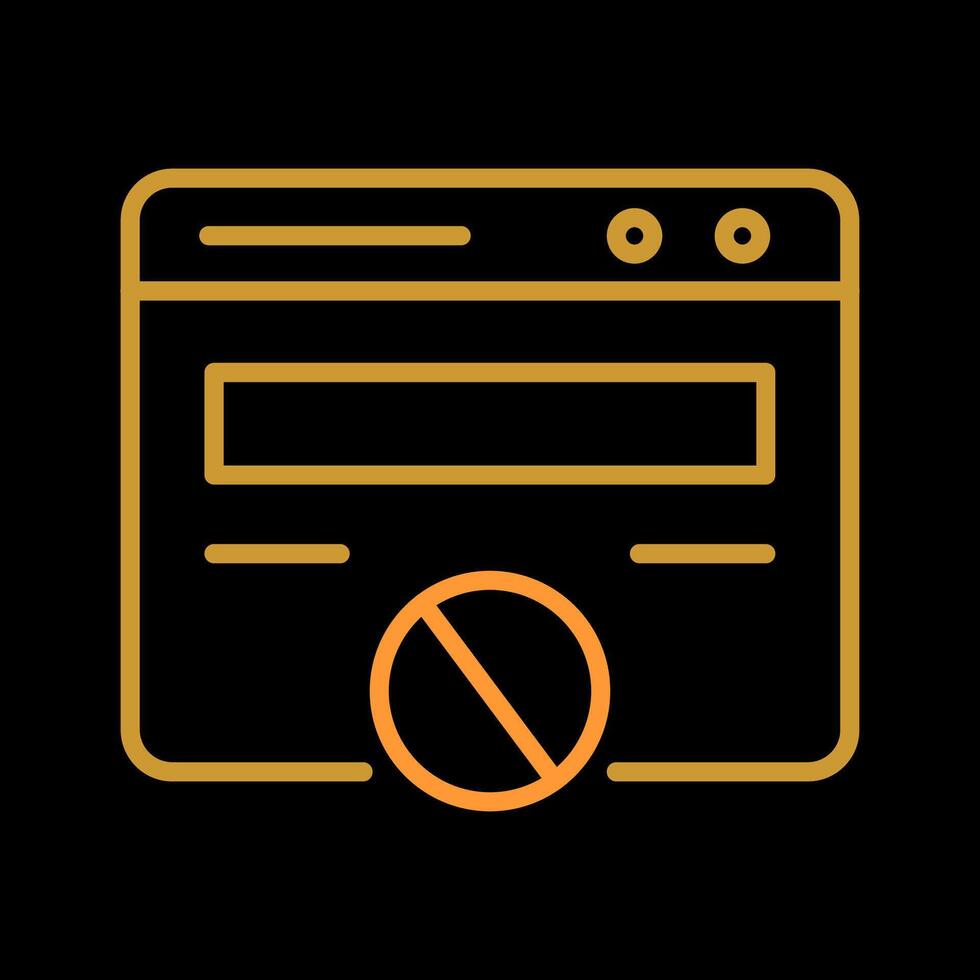 Block Website Vector Icon