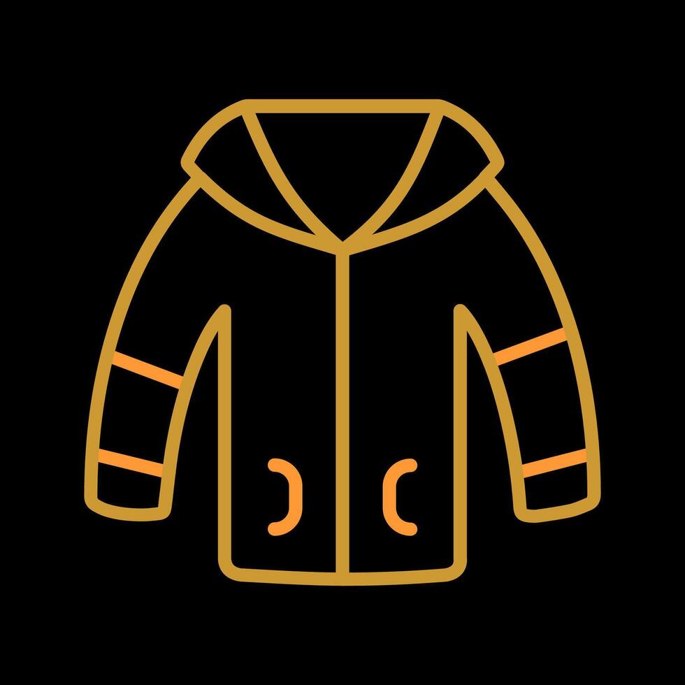 icono de vector de chaqueta de invierno