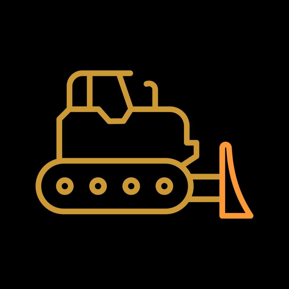 Bulldozer Vector Icon