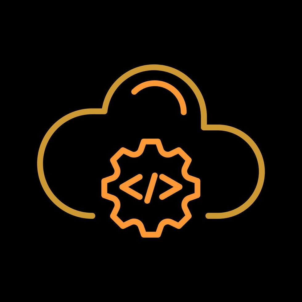 Cloud Coding Vector Icon