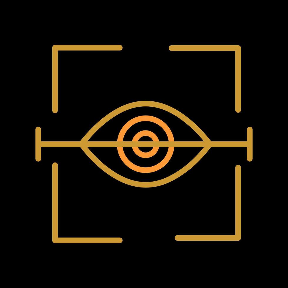 icono de vector de exploración ocular