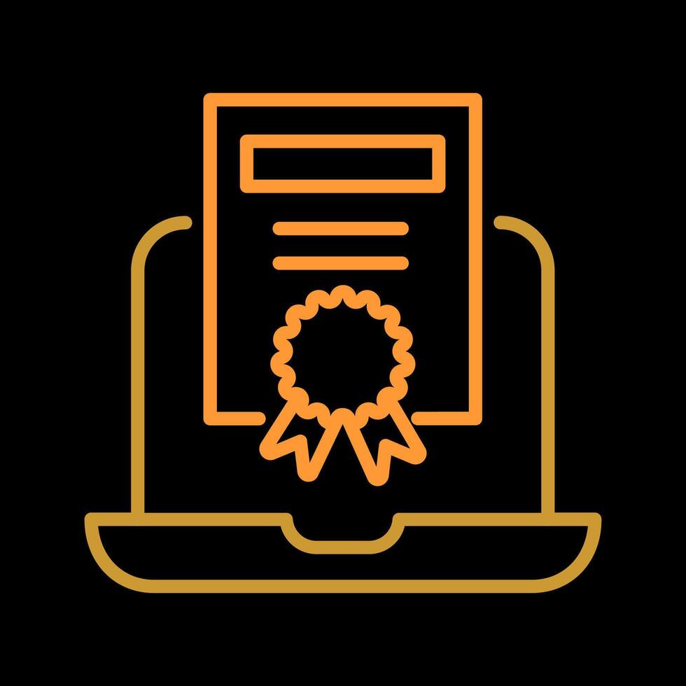 Online Certificate Vector Icon