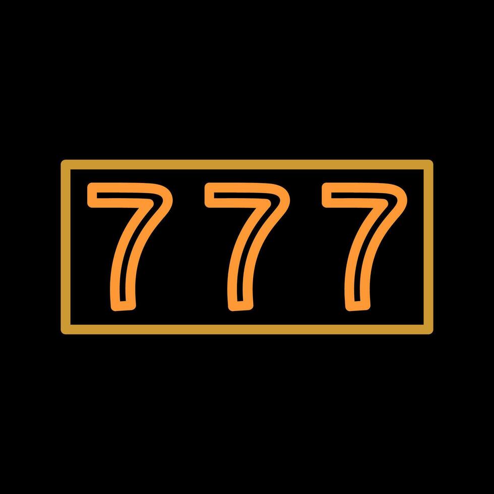 Triple Sevens Vector Icon