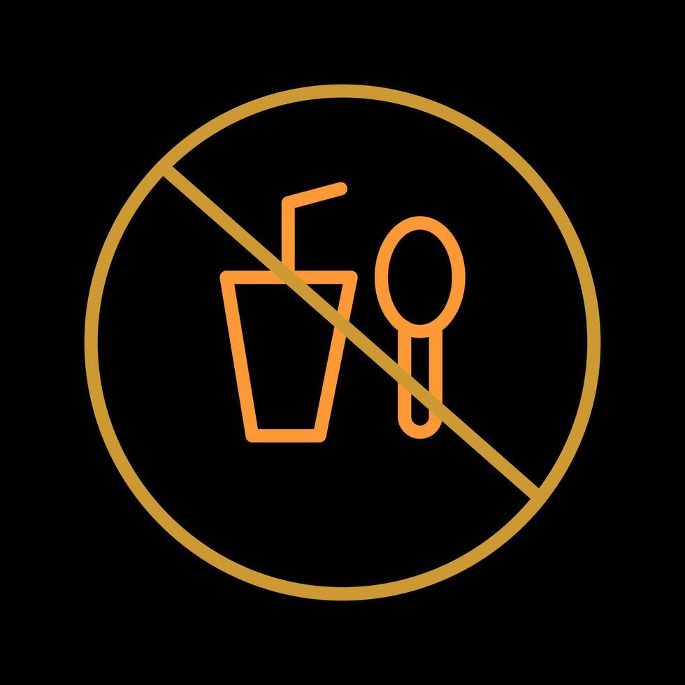 No Food or Drinks Vector Icon