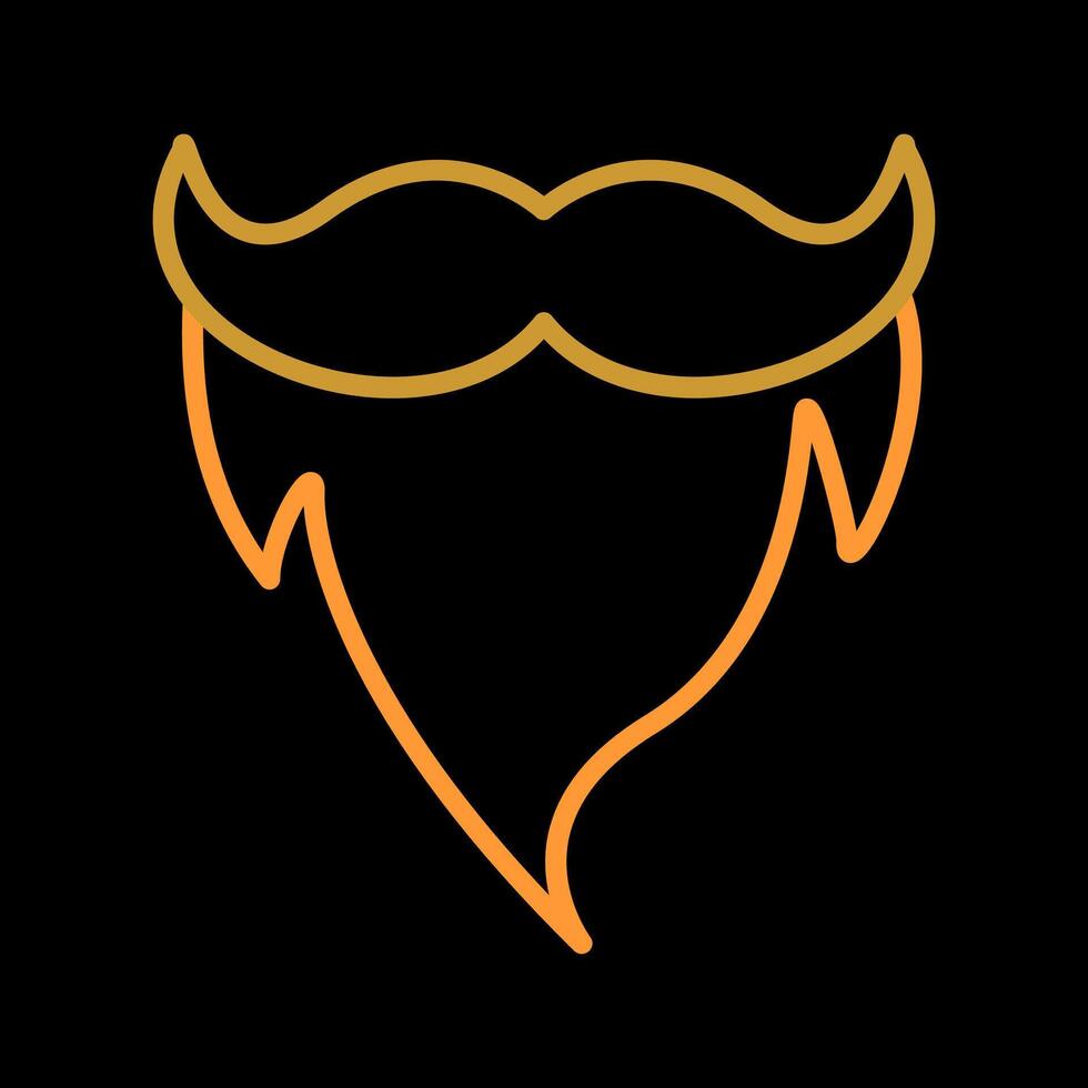barba y Bigote ii vector icono