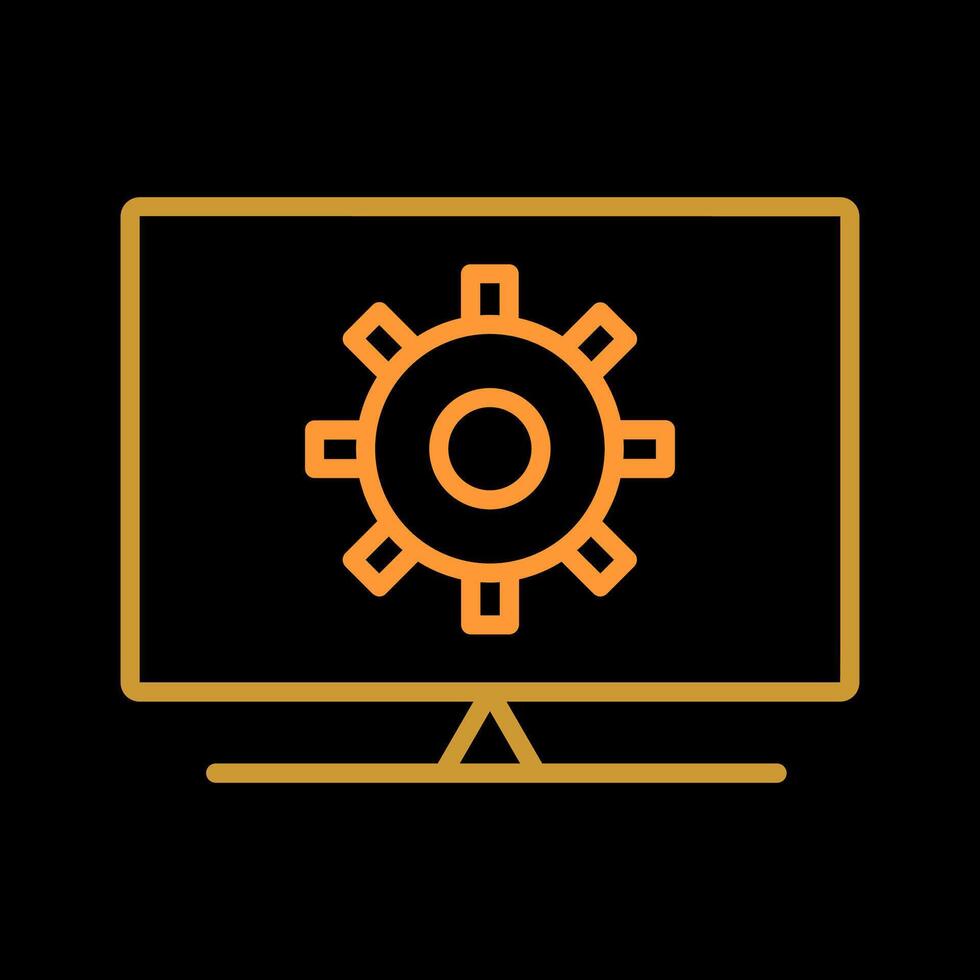 icono de vector de configuración de computadora