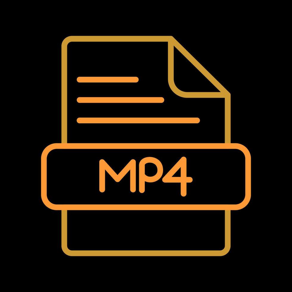 icono de vector de mp4