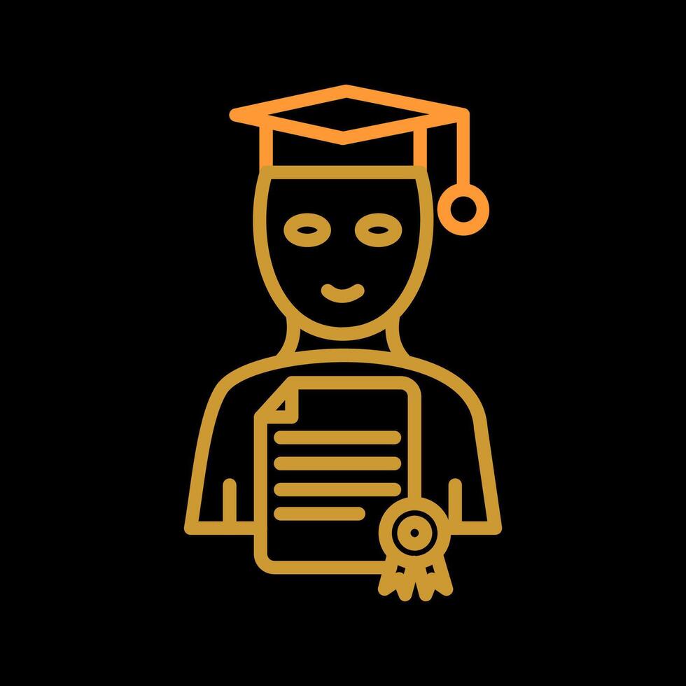 Student Holding Degree Vector Icon