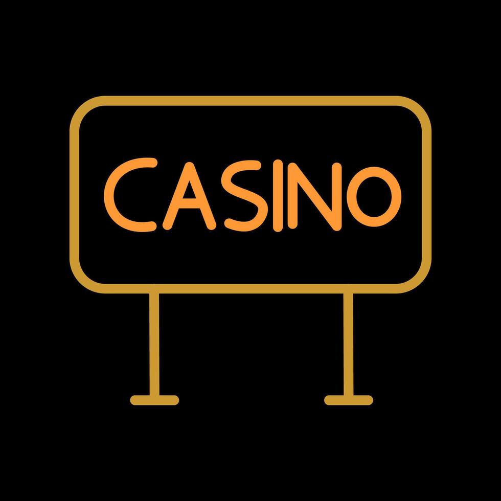 icono de vector de signo de casino