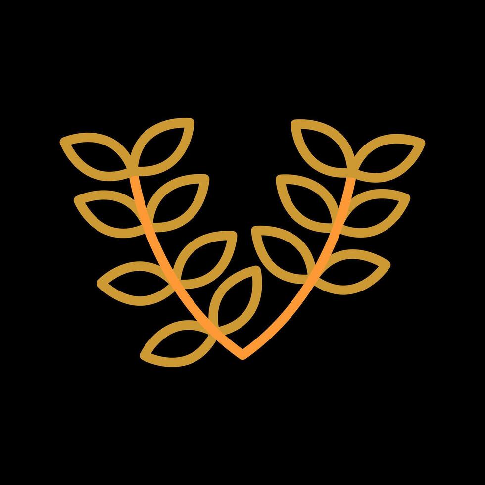 Leaves Wreath Vector Icon