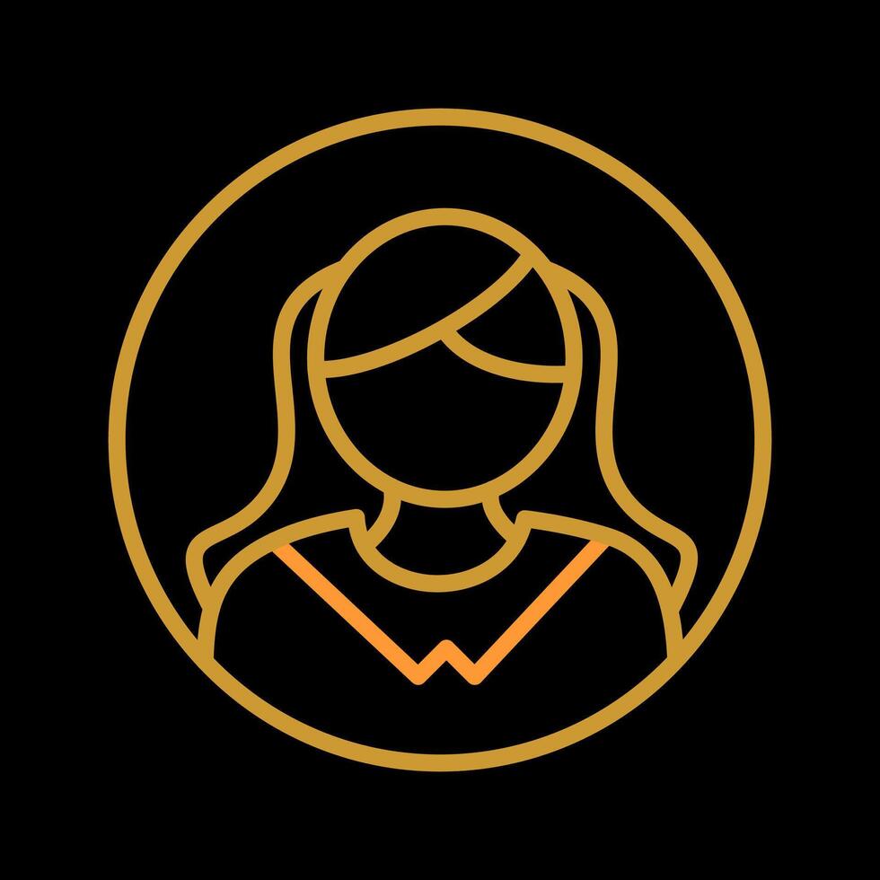 Female Profile Vector Icon