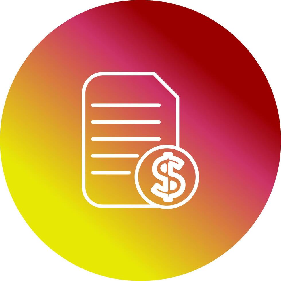 Dollar Document Vector Icon