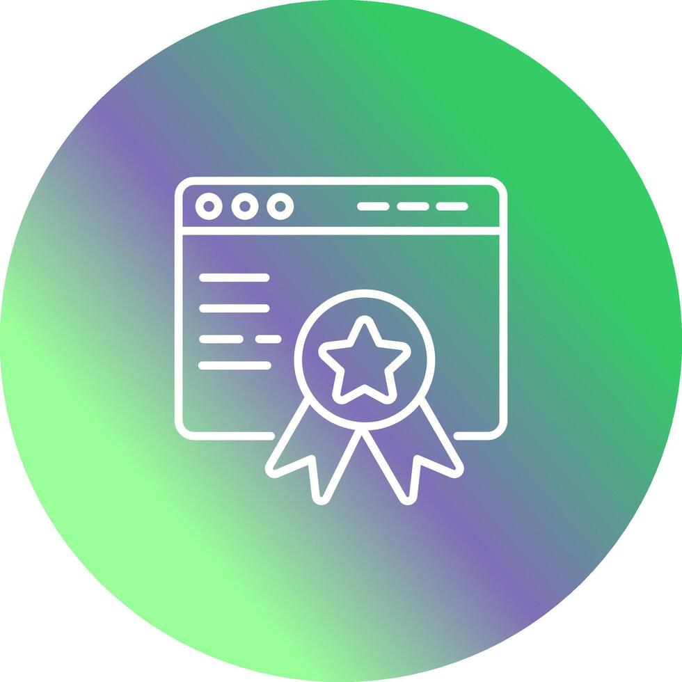 Web Award Vector Icon