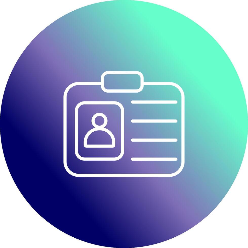 icono de vector de tarjeta de identificación