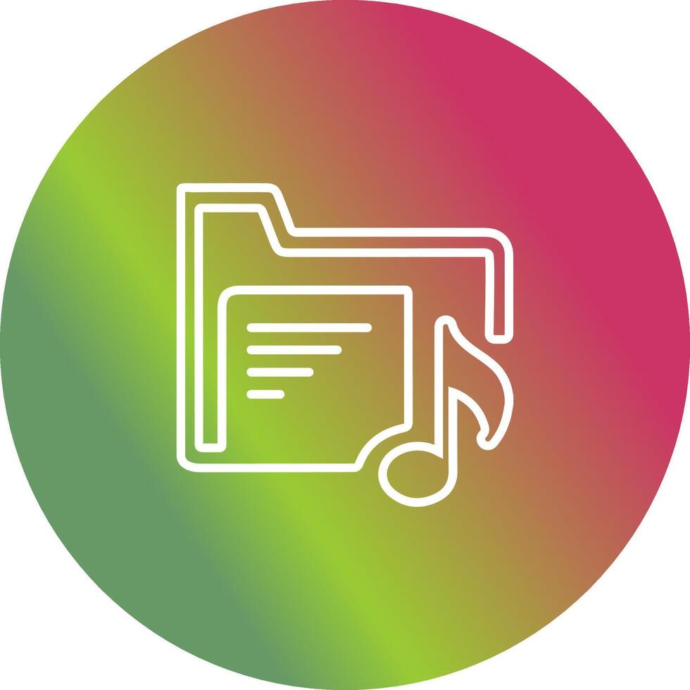 Music Folder Vector Icon