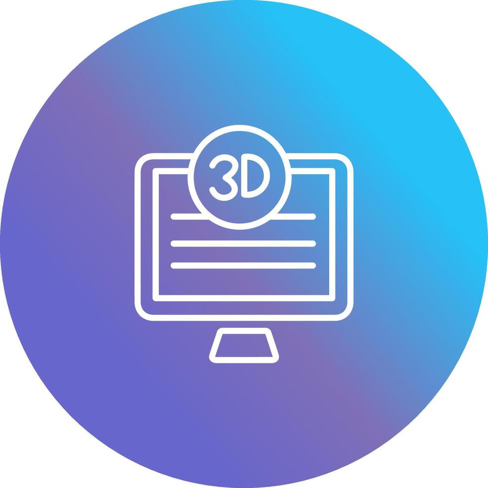 3D Quality Screen Vector Icon