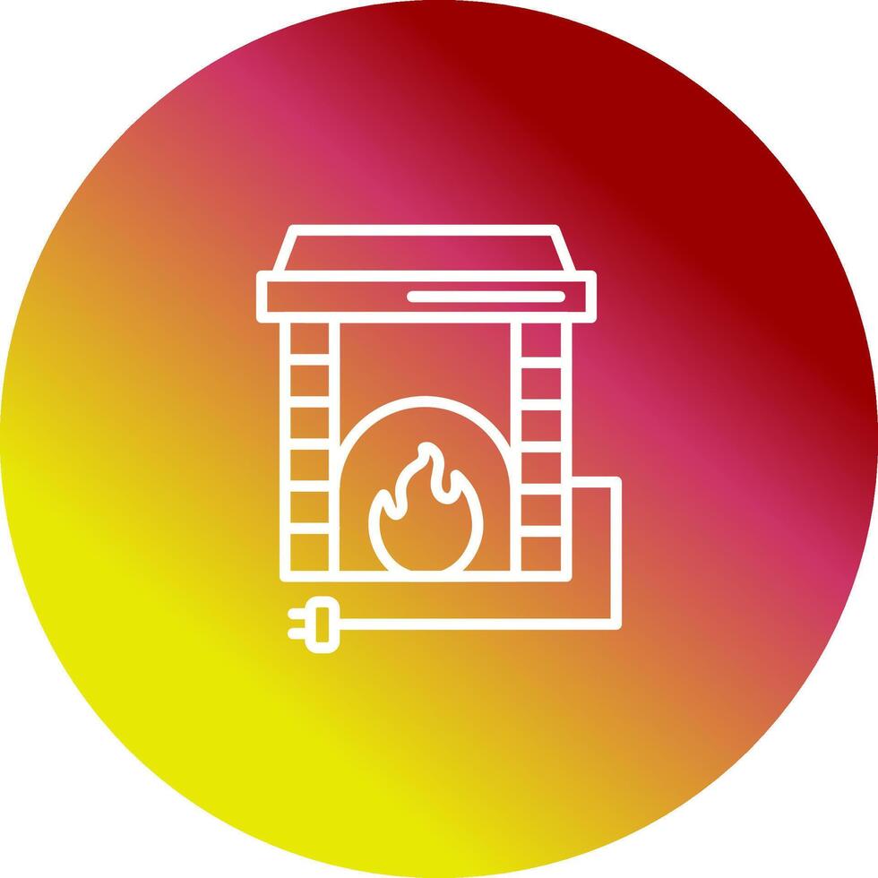 Electric Fireplace Vector Icon