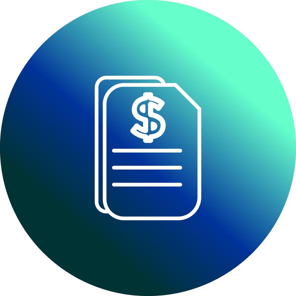 Dollar Document Vector Icon